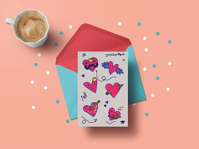Sticker Pack color concept creative dribbble grafica sketch sticker вектор дизайн иллюстрация привет принт
