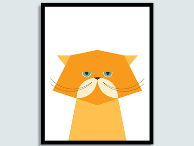 Cat cat cat kitten illustration minimal vector whiskers