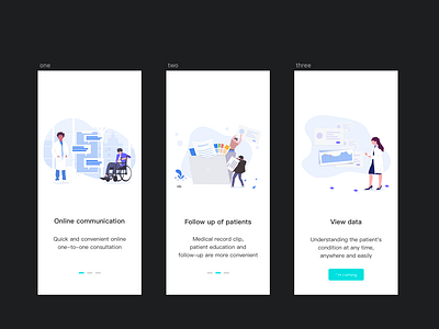 Medical Guidance Page app ui 插图 设计