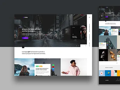 Freetime Theme Idea blog creative design gradient grid slider themeforest trend webdesign website