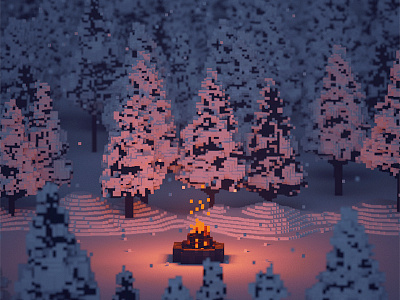 Christmas Eve 3d christmas magicavoxel voxel