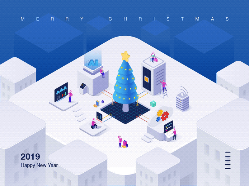 Happy Holidays Guys! animate illustration mg