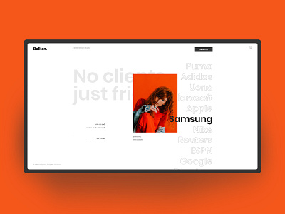 Portfolio - Client page concept creative effective gallery hover layout list minimal scroll typo typography ui