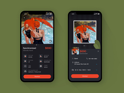 Checkout app art checkout color design iphone x payment ui