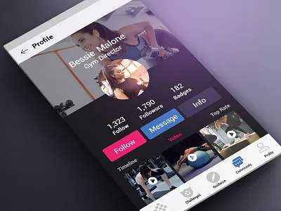 Profile App app deagin app screen design profile profile design profile image ui uiux