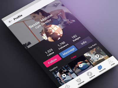 Profile App app deagin app screen design profile profile design profile image ui uiux