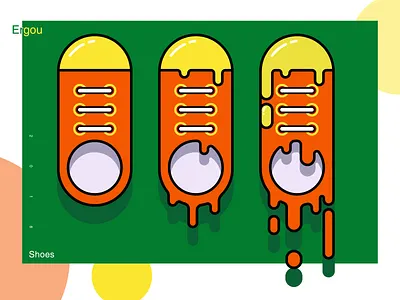 Melting shoes christmas color design graphics illustration melting melting shoes shoes