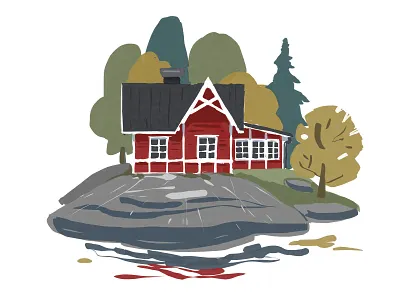 Swedish home apple pencil illustration ipad pro procreate sketch sweden