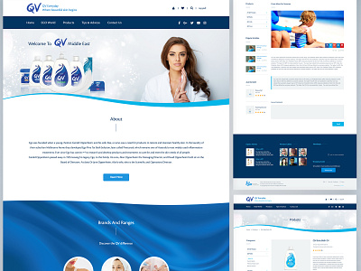 Qv amel qv skincare ui ui ux design web