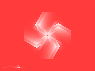 White Gradient Experiment #3 abstract flat flower gradient minimal red white