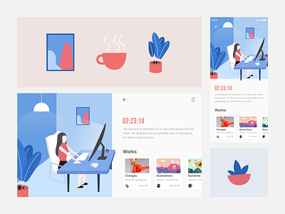 You can work more efficiently app design illustration ui web