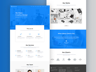 Graphico It Service Landing Page Design clean creative design landing design landing page typography ui ux web design