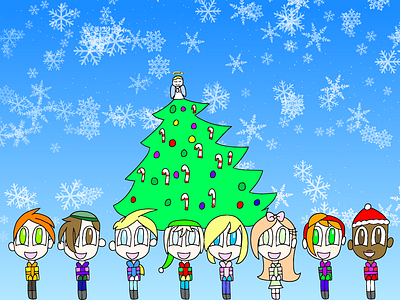 The Yellowtens Christmas Chibi - Speedpaint children art illustration originalcharater speedpaint