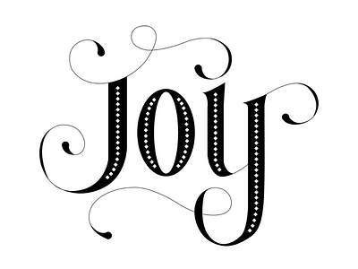 Joy black calligraphy christmas clean cursive hand lettering joy lettering typography white