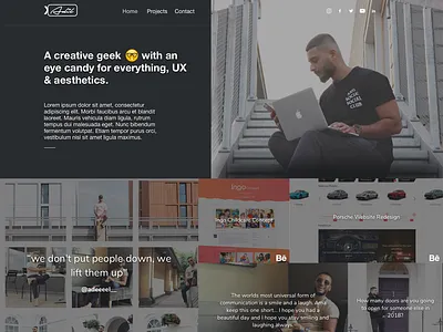 Personal Website Snippet desktop instragram links personal personal branding solo website website concept