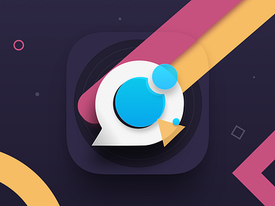 Rainbow iOS icon app bubble chat icon illustration ios line logo message messenger ui ux