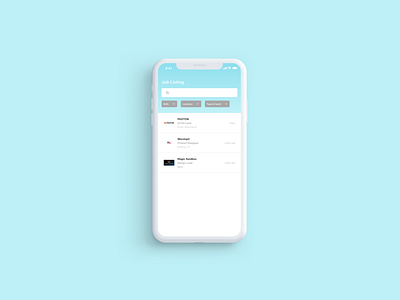 DailyUI050 : Job Listing app daily 100 challenge daily ui daily ui 050 dailyui design sketch ui