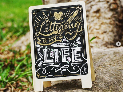 Lettering Signboard art design flowers handmade lettering lettering art photo