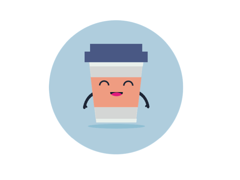 Coffee cup animation coffee cup debut illustrator principle