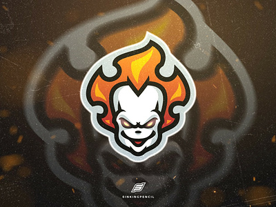 CLOWN character clown clown logo devil esport esportlogo esports fire gaminglogo horror mascot sinkingpencil vector