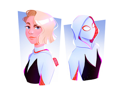 Gwen Stacy character character design digital art digital drawing digital illustration drawing girl graphic design gwen stacy illustration painting procreate procreate app spider man spiderman