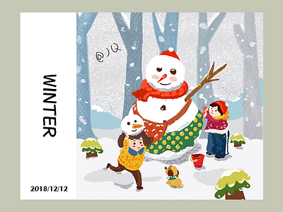 Make a snowman illustration