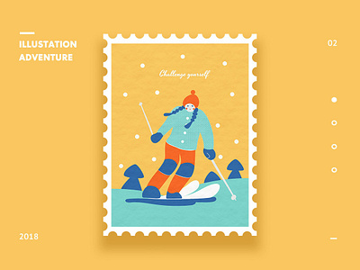 adventure illustrations app blue branding clean design identity illustration ios mobile typography ui ux web website