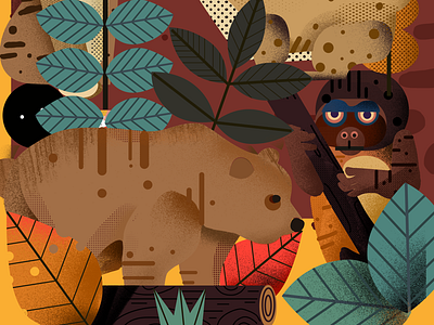 Animal world design illustration illustration／ui typography