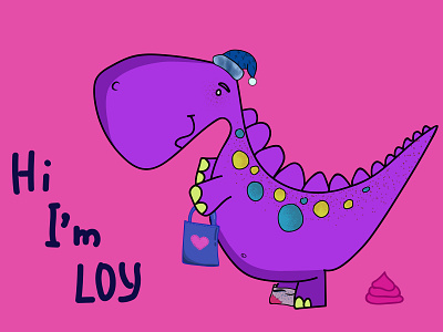 Dinosaur Loy create dinosaurs drawing dribbble grafica merry christmas merrychristmas newyear брендинг вектор графический дизайн иллюстрация концепция персонаж привет принт рождество творческий цвет