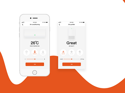 Smart Home APP control page app icon illustration ui