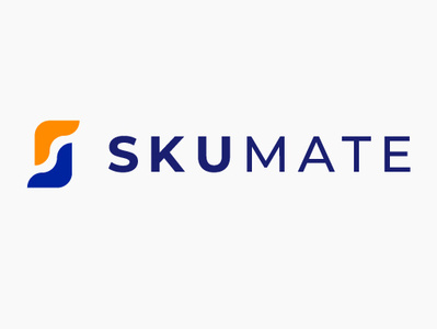 Skumate Final app clean cloud design friend geometric inventory logo management app management system mate modern s monogram simple store track warehouse