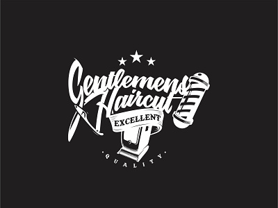 Qoute stiker barbershop design illustration typography vector