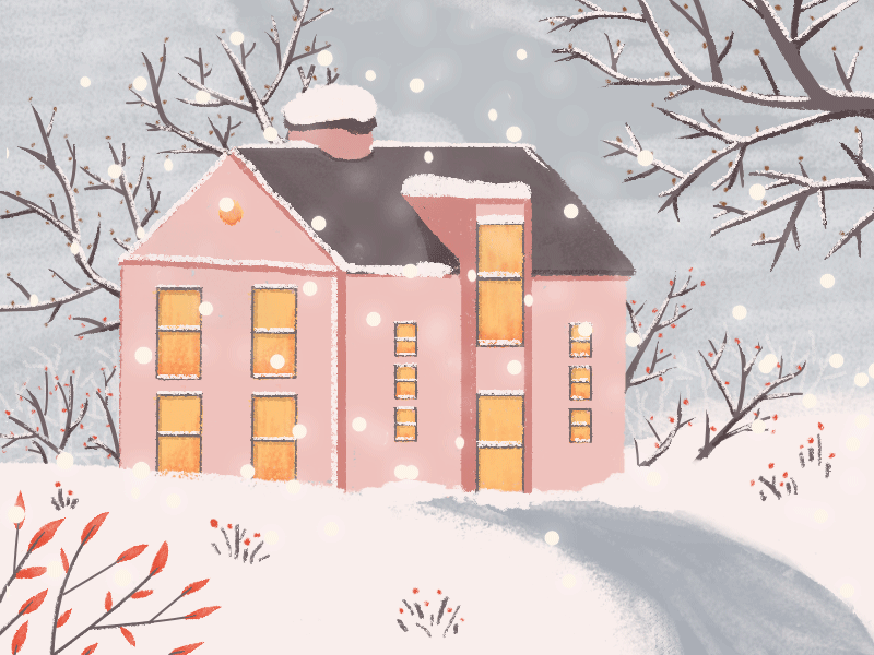 Beautiful Snow illustration ui 插画