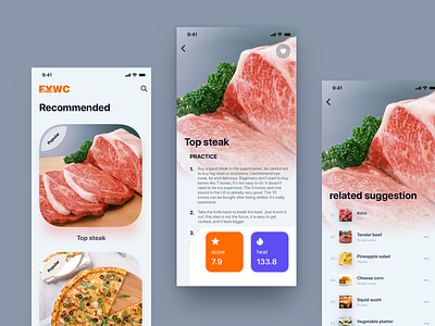 Food Teaching Application design ui ux design