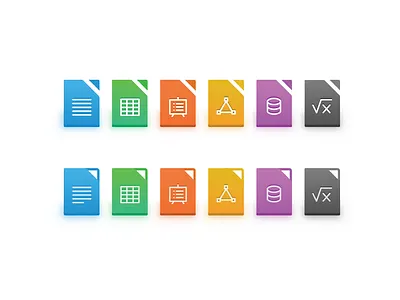 LibreOffice icons redesign design icon ui vector