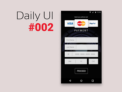 DailyUI #002 Credit Card Checkout app dailyui dailyui 002 ui