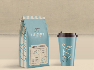 Herschel's Coffee Co. Packaging branding coffee coffee shop logo mustafa akülker packaging roastery