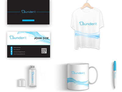 Launderit branding illustrator photoshop