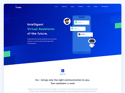 Landing page design Virtual assistants product about us clean illustrations landing page minimal one page product design virtual assistants