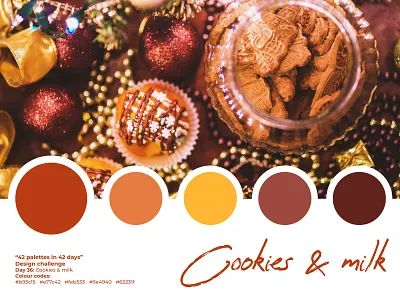 Design Challenge - 42 palettes in 42 days | Day 36 42 42 days 42 palettes 42 palettes in 42 days adobe illustrator cc brown christmas color color palette colour palette daily challenge design challenge designchallenge dribbble design challenge free resource orange red warm warm colors yellow