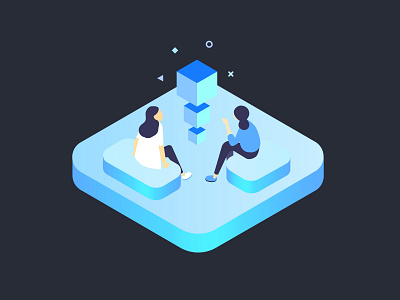 Ideas Sharing design illustration isometric ui vector web