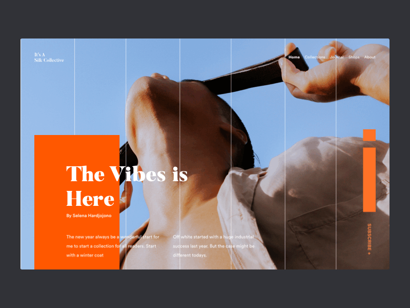 It's A Silk - Landing Page Exploration allure editorial fashion fashion art full width grid landing page layout minimal motion ui ui ux design web design