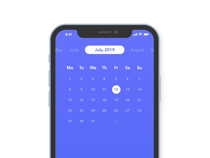 Free Calendar for Figma animation calendar days figma flat gif month