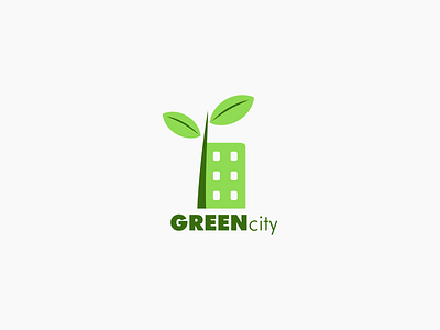 22 - Green City Logo building city city logo dailylogochallenge logo design nature nature logo plant