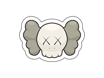 Kaws Stickers - Color 1 adobe illustrator art character creepy dead design doll graphic design icon icon set kaws pop culture skater skull sticker sticker design sticker set toy vector vector art