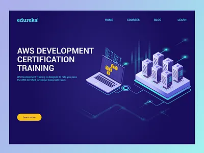 Landing Page Design for AWS aws branding design development landing page ui ux design vector