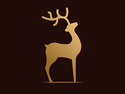 Deer design icon illustration logo typography