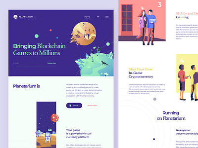 Planetarium Landing Page 2018 cuberto design graphics icons illustration interface nomination sketch studio thank you typography ui ux website year