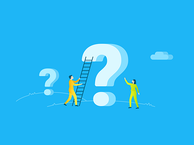 Questions? design flat illustration ui vector web