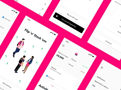 Stack — ready for production app finance fintech free app freebie sketch ui